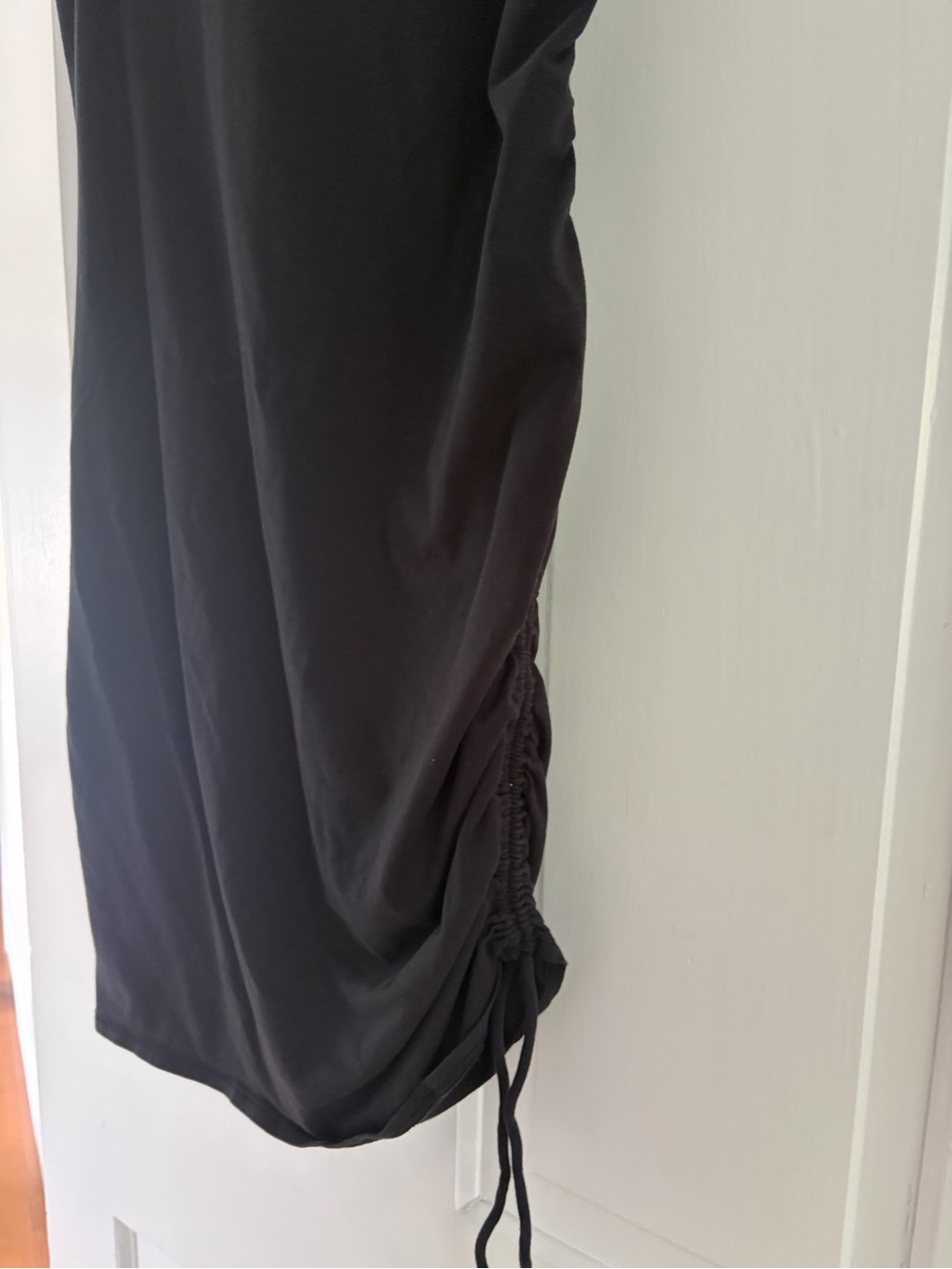 lululemon Cinch It Black Sleeveless Side-Ruched Mini Dress - Picture 2 of 4